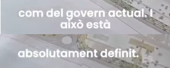 L'alcalde afirma al minut 0:27 que això està absolutament definit