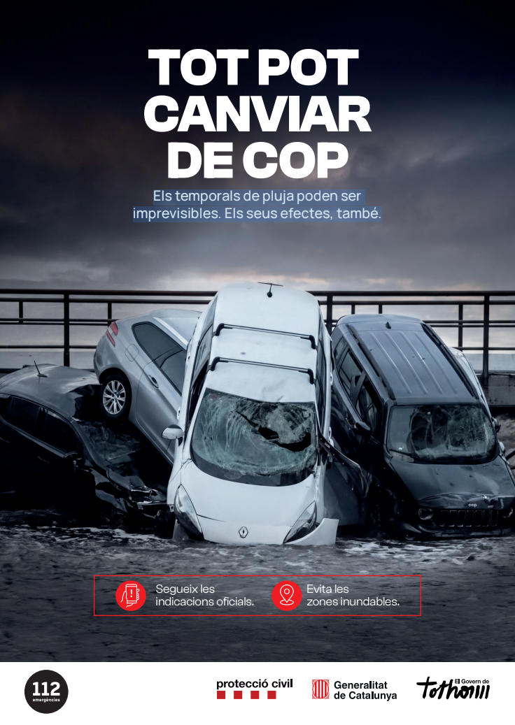 Campanya de Protecció Civil de la Generalitat «Tot pot canviar de cop», presentada per la consellera Parlon